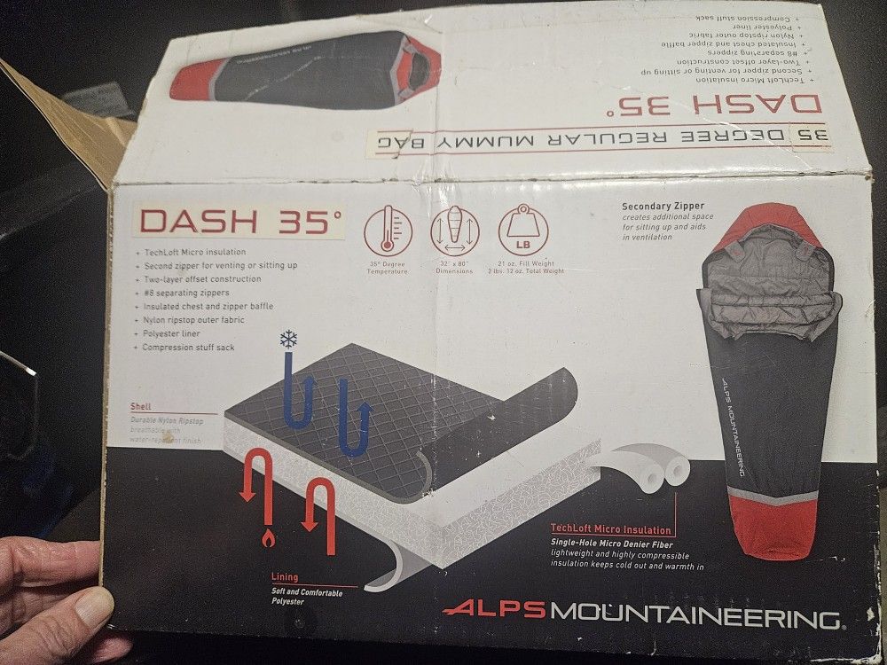 Alps Mountaineering DASH 35 35 Degree Regular Mummy bag Sleeping Bag