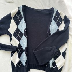 Vintage blue and white cardigan from brandy melville