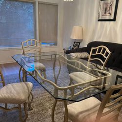 Glass Dining Room Table With 4 Chairs