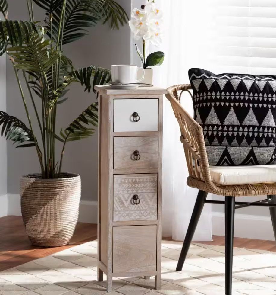 New Geometric Accent Storage Cabinet