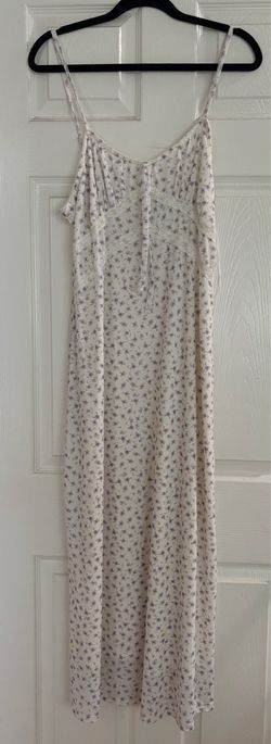 Floral Maxi Slip Dress with Lace Detail
