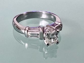 Platinum & Natural Diamond Ladies Engagement Ring