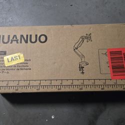 HUANUO Single Monitor Mount, 13 to 32 Inch Gas Monitor Arm, Adjustable Stand, Vesa Mount with Clamp and Grommet Base - Fits 4.4 to 19.8lbs Computer