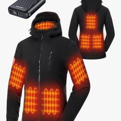 Heated Jacket Fleece with 12V 18400mAh Battery Pack Soft Fleece Coat Men Women Retails $132