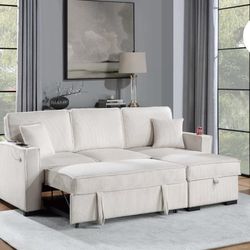 Sectional sleeper with storage