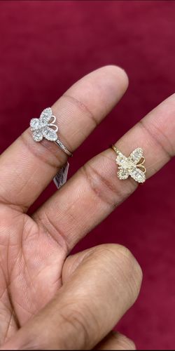 Diamond Butterfly Rings