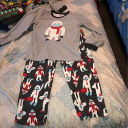 Used Boys Carters Microfleece Pajamas Size P14