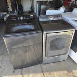 SAMSUNG WASHER AND ELECTRIC DRYER 
