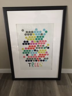 Hearth & Hand Style “Trees” Framed Picture Super Cute Playroom Decoration