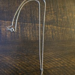 Necklace with Goldtone & Green Pendant