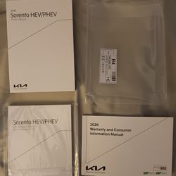 Owners Kia Sorento HEV/PHEV new Glove Box Manual $25 New 