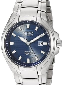 Citizen Eco-Drive Titanium Watch (Blue Dial / Sapphire Crystal) - BM7170-53L