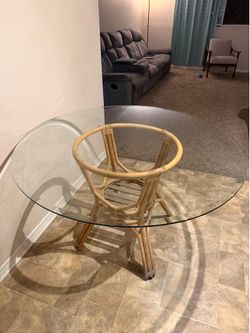 Glass dining room table