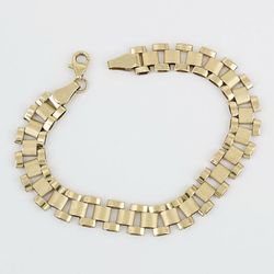 10K Yellow Gold Rolex Link Watch Style Bracelet