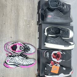 Supreme Black AF1 90,  Amiri Stars Court Low 340, Jordan 4 Retro Bred 280, Balenciaga Runner 380, Men's UGGS LOW 50.. All SIZE 10 