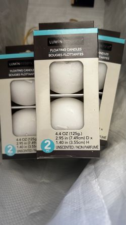 11 packs  New white floating candles