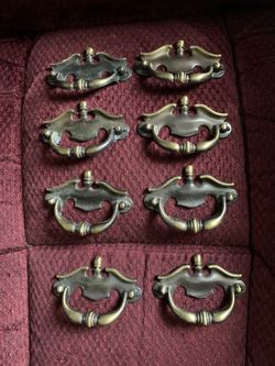 8 brass drawer pulls