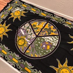 Cloth Tapestry Gypsy Rose brand Hippy Boho Peace Wall Hanging 5x7 ft