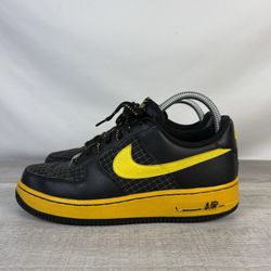 Nike Air Force 1 Low GS Size 6Y Black Speed Yellow Grid 314192-072 Used