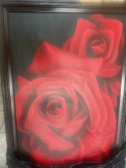 Large Painting , Red Roses