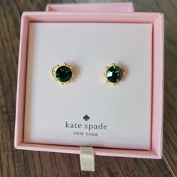 Kate Spade ♠️ New York Nwt New In Box Green Stud Earrings
