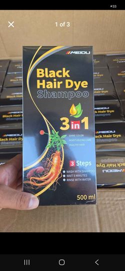 Black hair dye shampoo