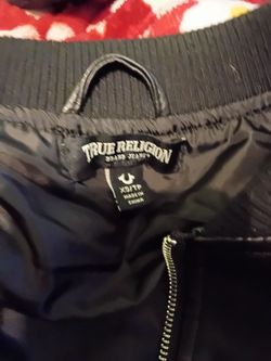 TRUE RELIGION LEATHER JACKET/ trade for human hair blonde color