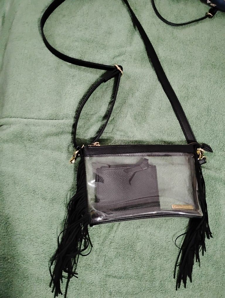Capri Design Clear Fringed Bag