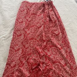 Long Red Maxi Skirt Universal Thread 