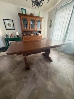 Vintage Handcrafted solid oak table