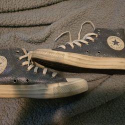 Silver Sparkle Converse 