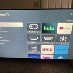65 Inch Onn Smart TV With Remote,Cords And Wall Mount 