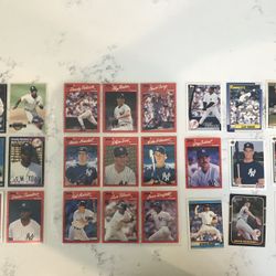 Bernie Williams, Deion Sanders;Lot Of 28 New York Yankees Baseball Cards