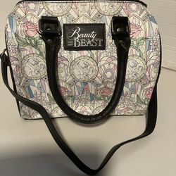 Disney Beauty And The Beast Loungefly Stained Glass Barrel Purse Handbag-$ 42 CASH
