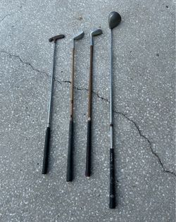 Big Bertha #8 and 3 vintage wood golf putters