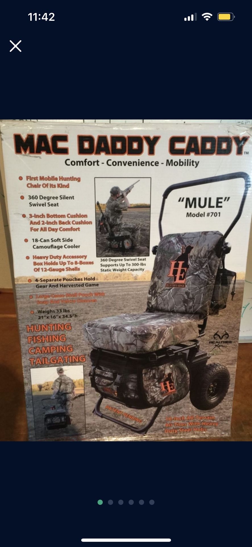 Hunter's Edge Mac Daddy Caddy Camp