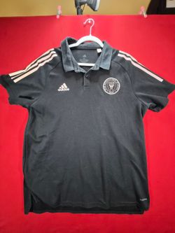 Adidas Inter Miami CF Black Short Sleeve Polo Shirt XL