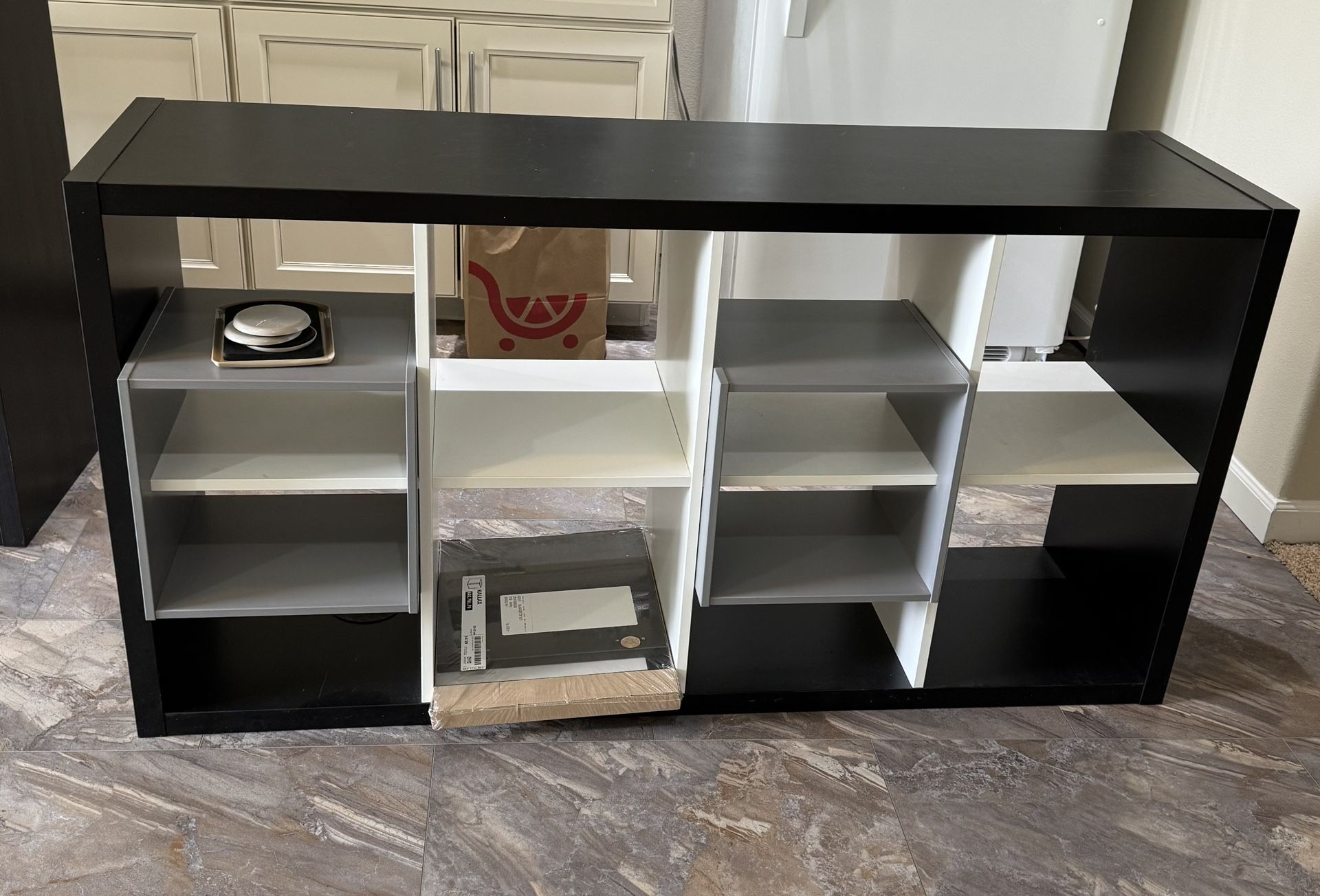 Ikea Shelves, Desk And Coffee Table