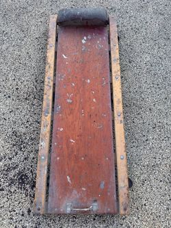 Vintage Wooden Mechanics Creeper - 48" x 20" Antique Garage Shop Roller