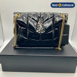 Saint Laurent LouLou Puffer Patent Leather Handbag