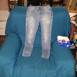 Women's Wallflower Brand "The Luscious Curvy Fit" Blue Jeans (Size: 1)