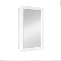 Glacier Bay 15-1/4 in. W x 26 in. H Framed Recessed or Surface-Mount Bathroom Medicine Cabinet with Mirror in White @U13-35