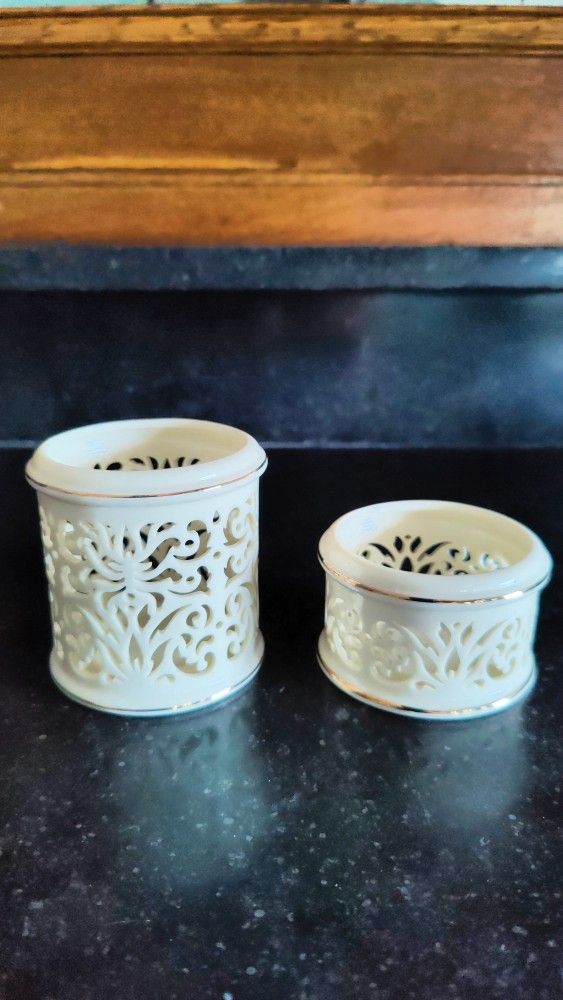 Lenox Set Of 2 Tealight Candle Holders