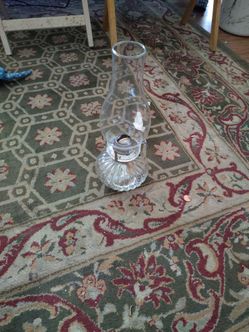 Ribbed base oil lamp $25