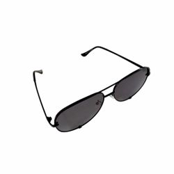 Classic Aviator Sunglasses – Black Metal Frame | Solid Dark Gray Lenses UV400