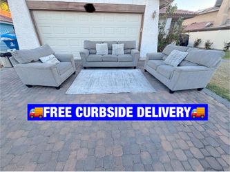 🚚FREE DELIVERY🚚 ✨🩶Three Piece Complete Couch Set🩶✨