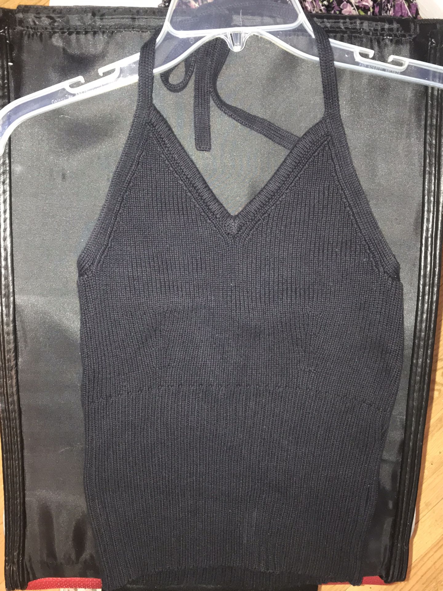 Black Sweater Halter -Blue Asphalt Brand