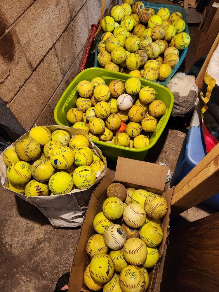 Huge Lot Of Softballs
