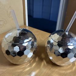 Disco ball tumblers set of 2 
