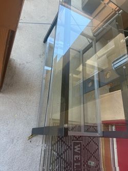 Glass and Metal TV Stand / Display Cabinet